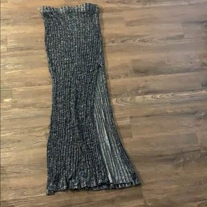Gray maxi skirt